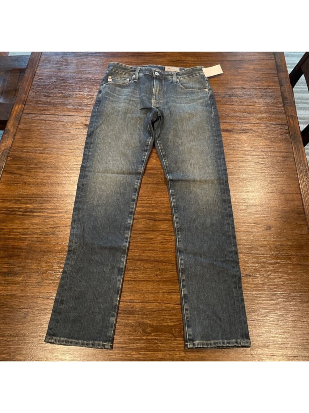 AG Tellis Modern Slim Jean 32x31 Summit Point Medium Wash Faded Denim360